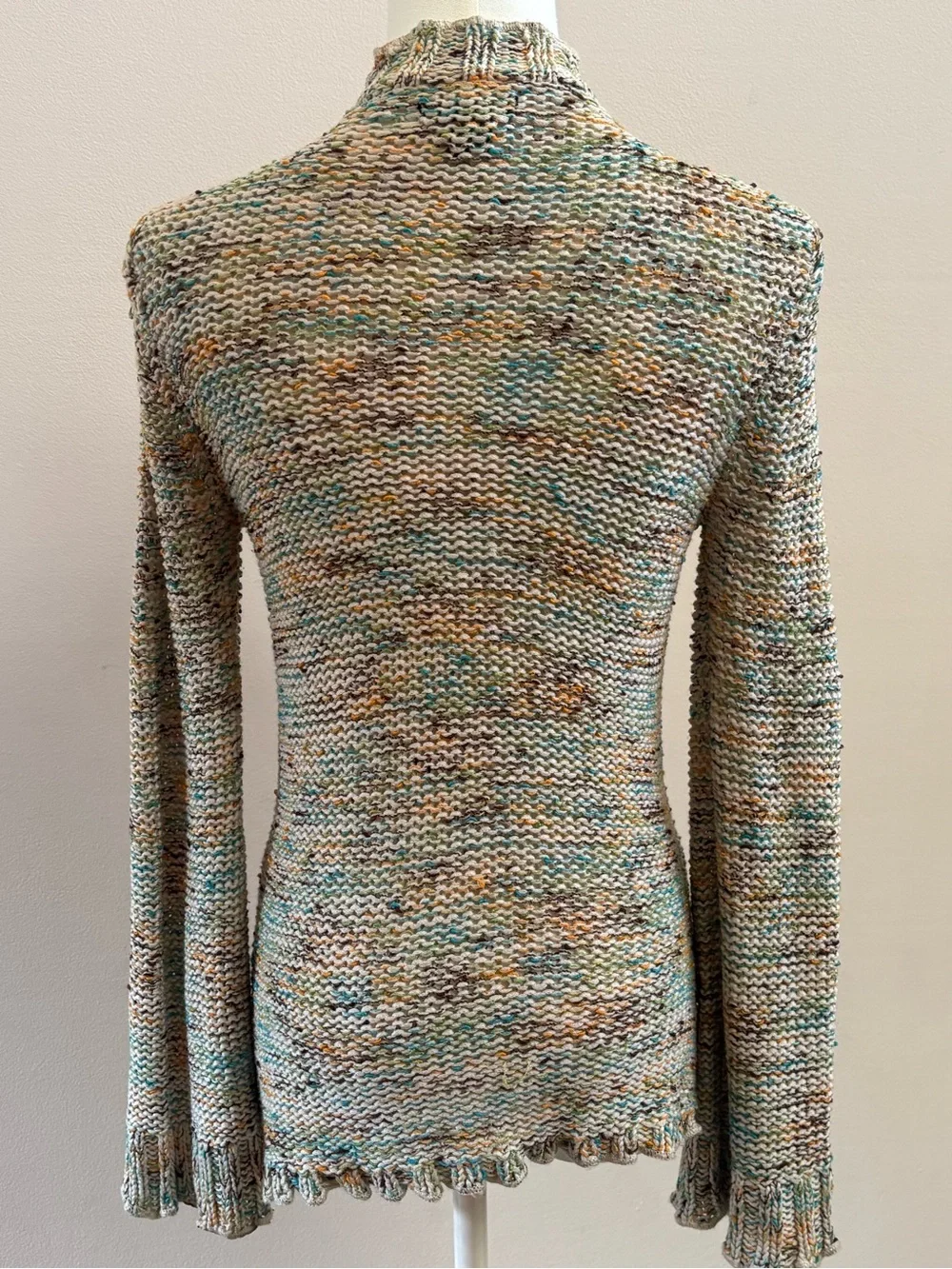BCBG Max Azria Embellished Knit Cardigan Sweater Small Beaded Button Front